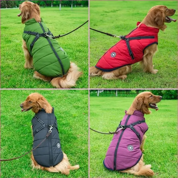 MANTEAU POUR CHIEN AVEC HARNAIS INTÉGRÉ - Elixirios
